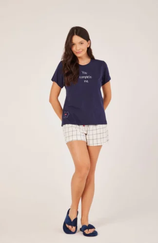 Pijama Feminino Shortdool Manga Curta